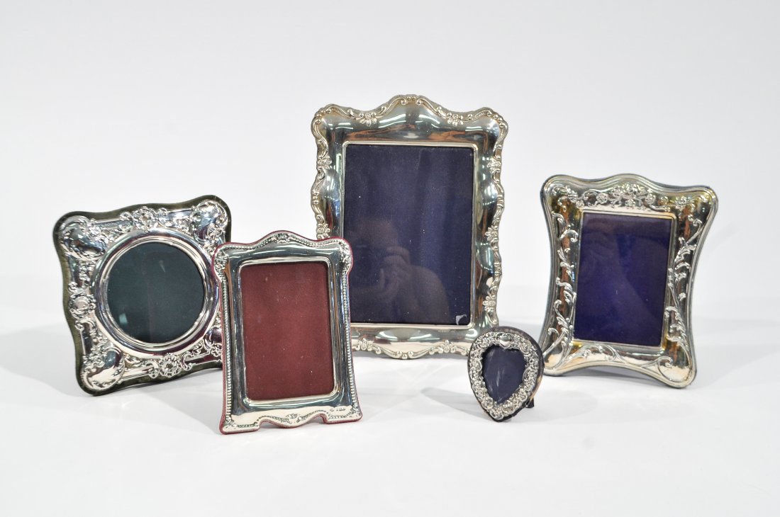GROUPING OF 5 STERLING SILVER FRAMES (1 of 8)