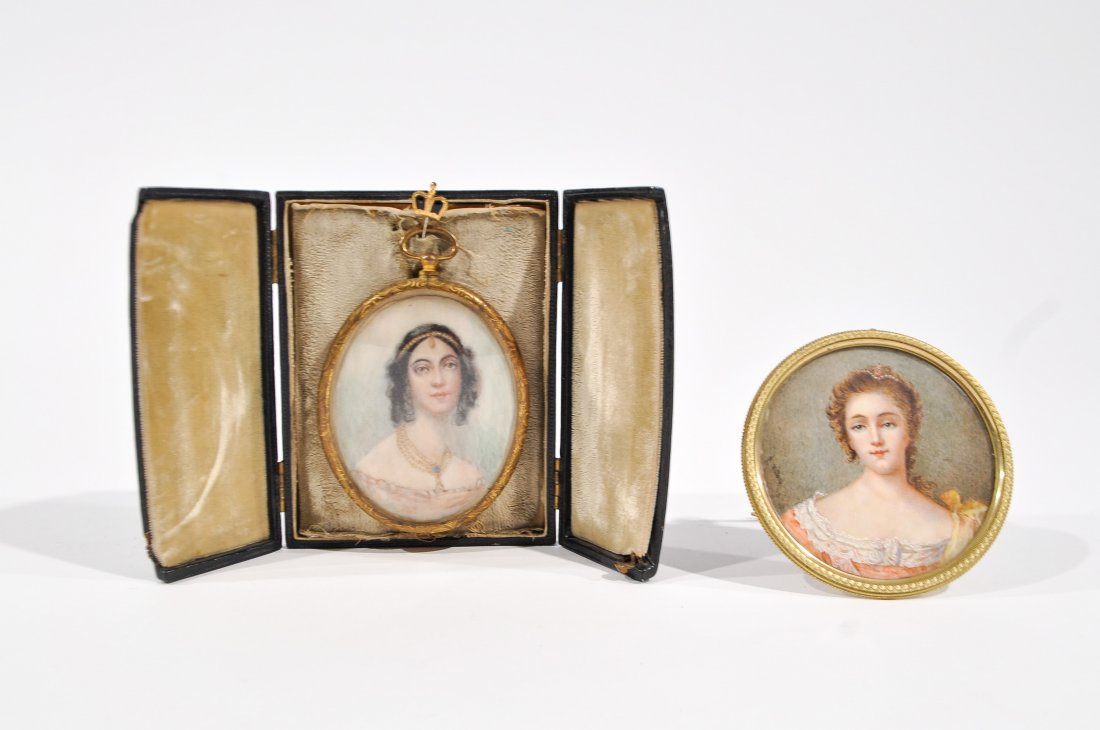 (2) VICTORIAN MINIATURE PORTRAITS (1 of 8)