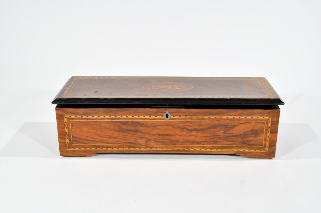 SWISS CYLINDER MARQUETRY MUSIC BOX (1 of 10)