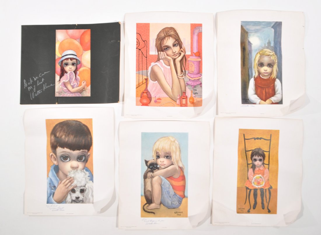 MARGARET & WALTER KEANE SIGNED LITHOGRAPH GROUP (1 of 10)