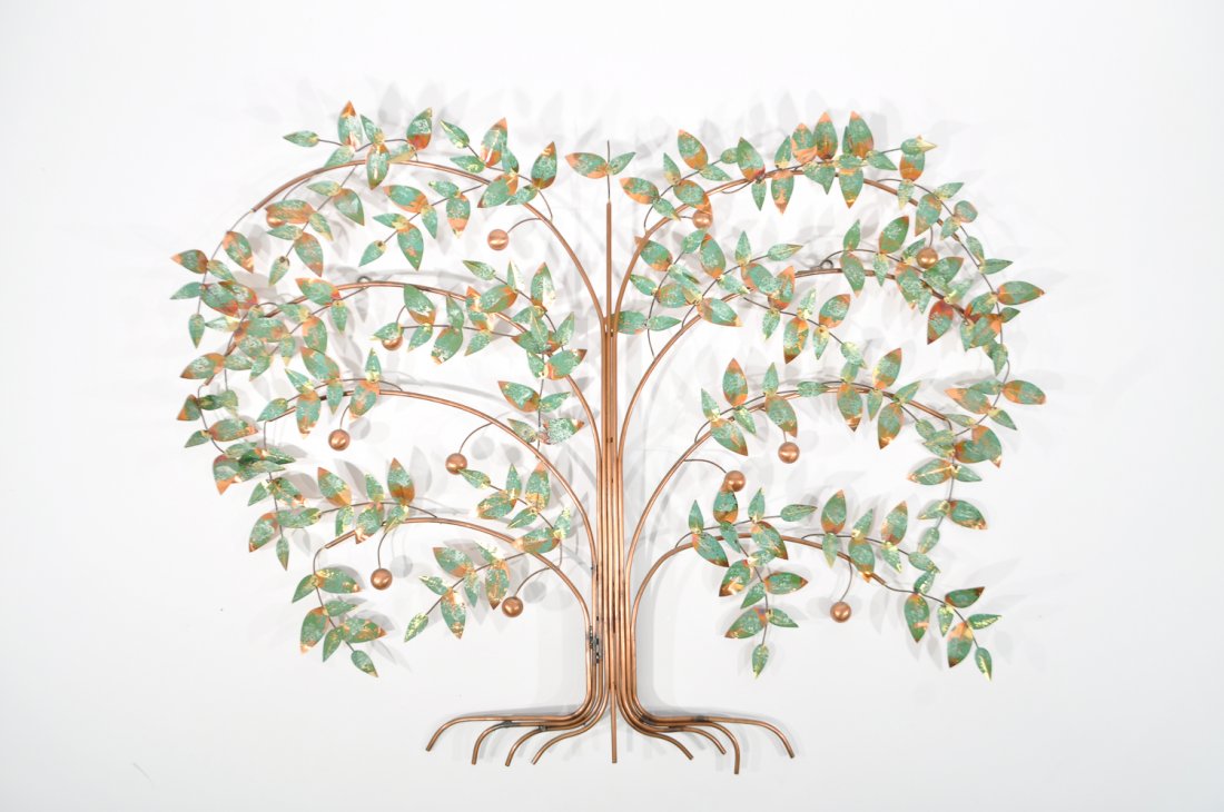 CURTIS JERE MID-CENTURY TREE WALL SCULPTURE (1 of 10)