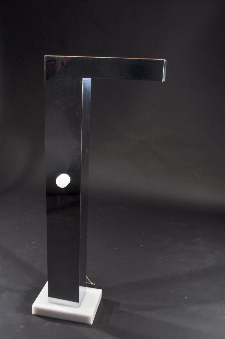 KOVACS MODERN FLOOR LAMP: Dimensions: H 46" x W 20" x D 7.5"Condition: good, untested, light surface scratching