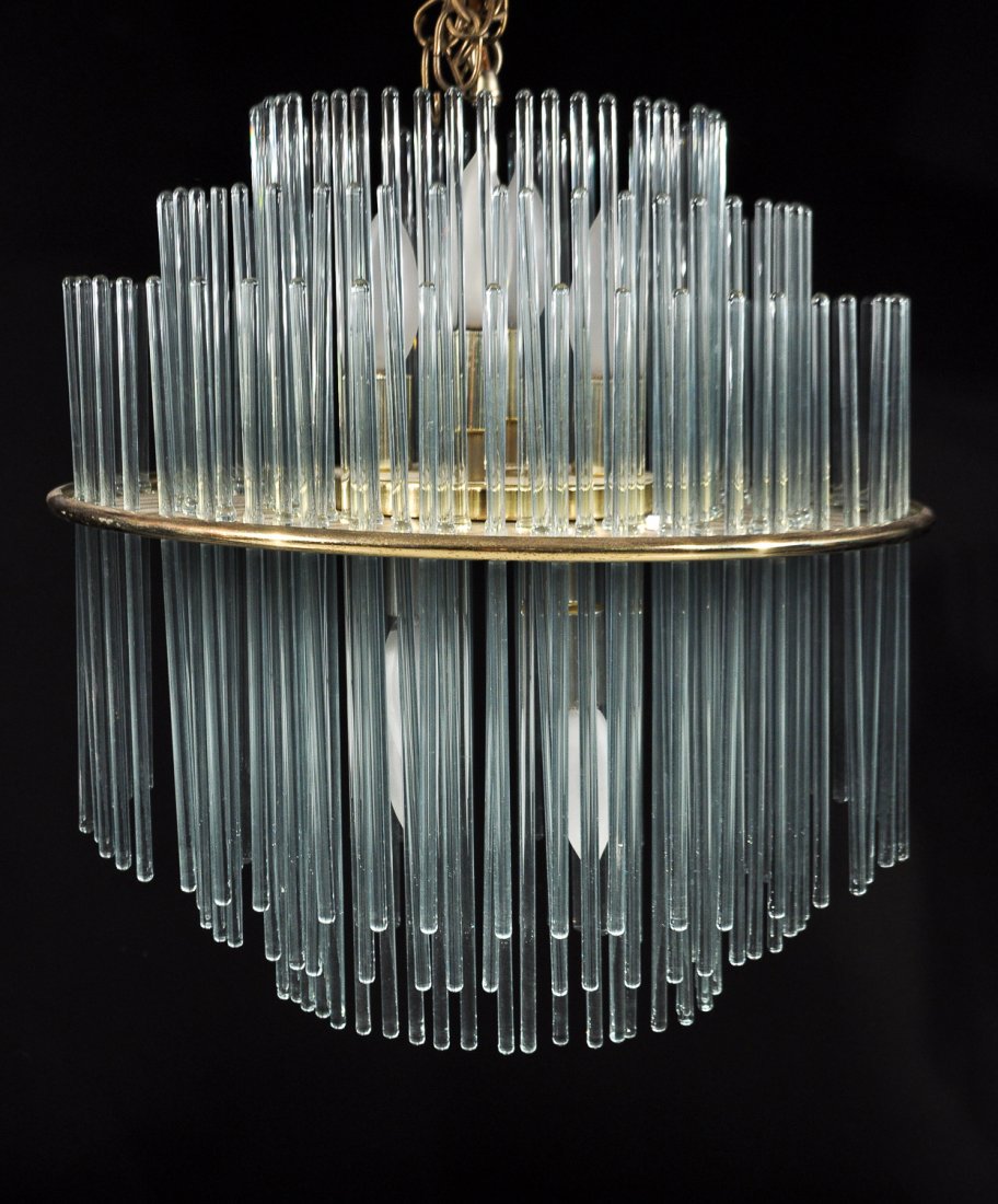 GAETANO SCIOLARI MODERN LIGHTOLIER CHANDELIER (1 of 7)