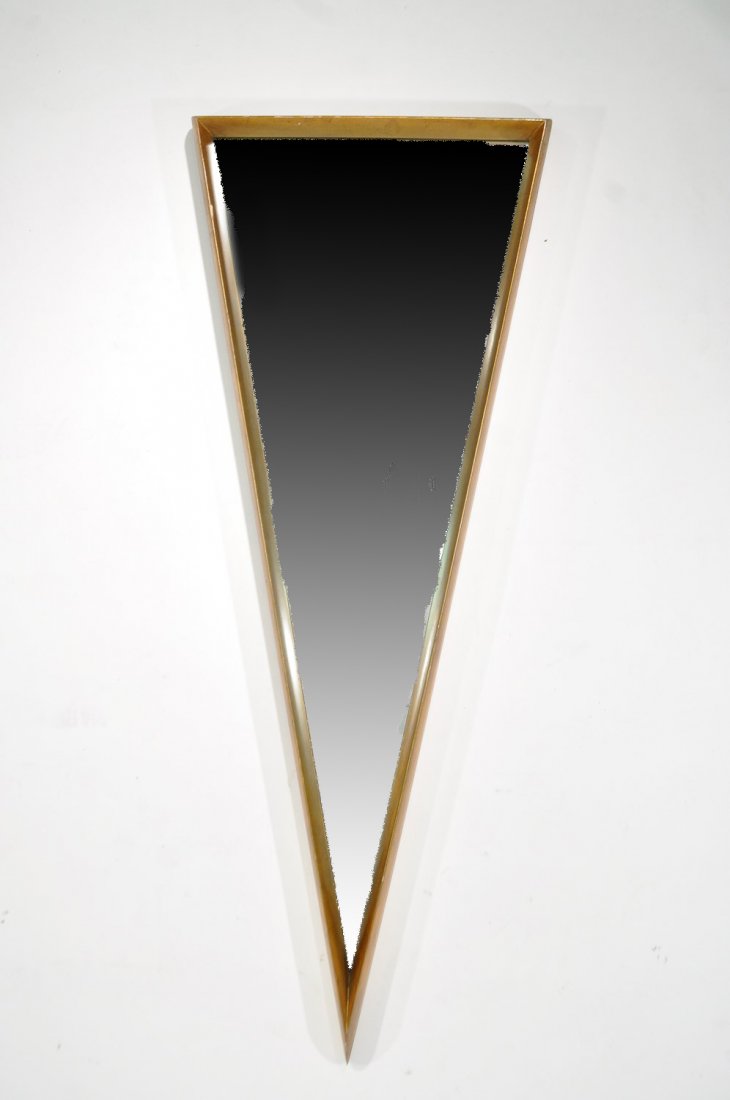 GILT TRIANGULAR MODERN MIRROR (1 of 5)