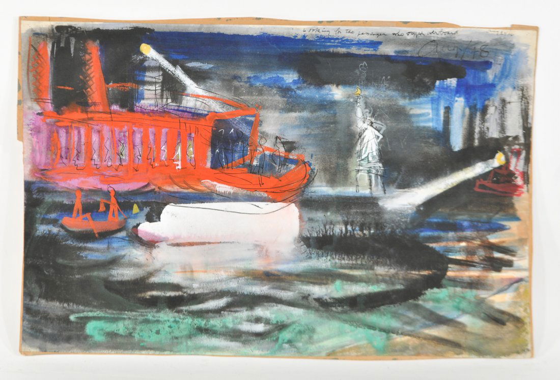 VICTOR DEPAUW (AMERICAN, 1902-1971) WATERCOLOR (1 of 8)