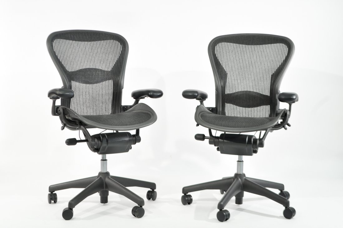 PAIR OF HERMAN MILLER AERON OFFICE CHAIRS (1 of 10)
