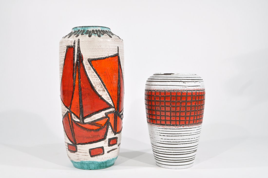 WEST GERMAN CERAMIC VASE GROUP (1 of 9)