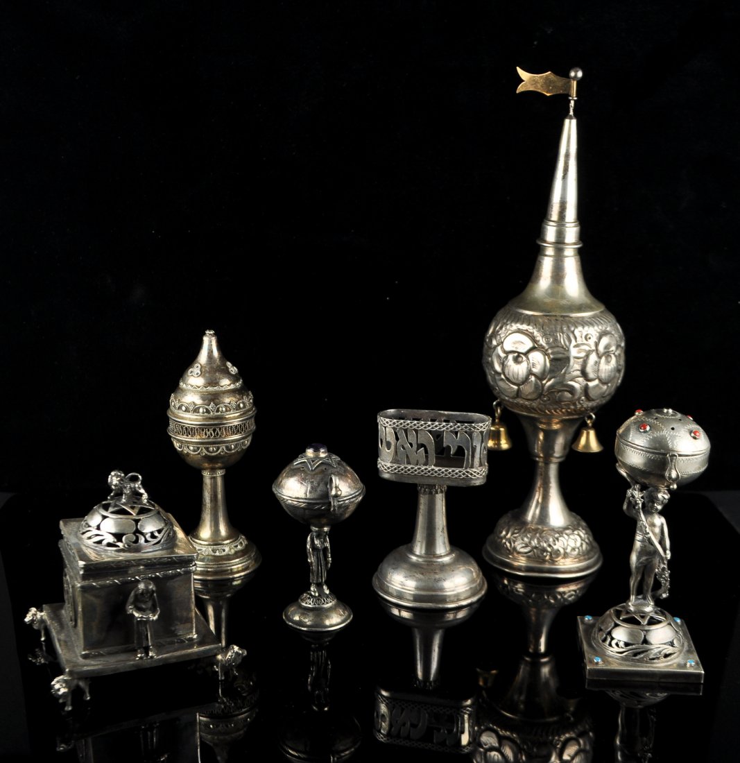 STERLING SILVER JUDAICA SPICE BOX/TOWER GROUPING (1 of 10)
