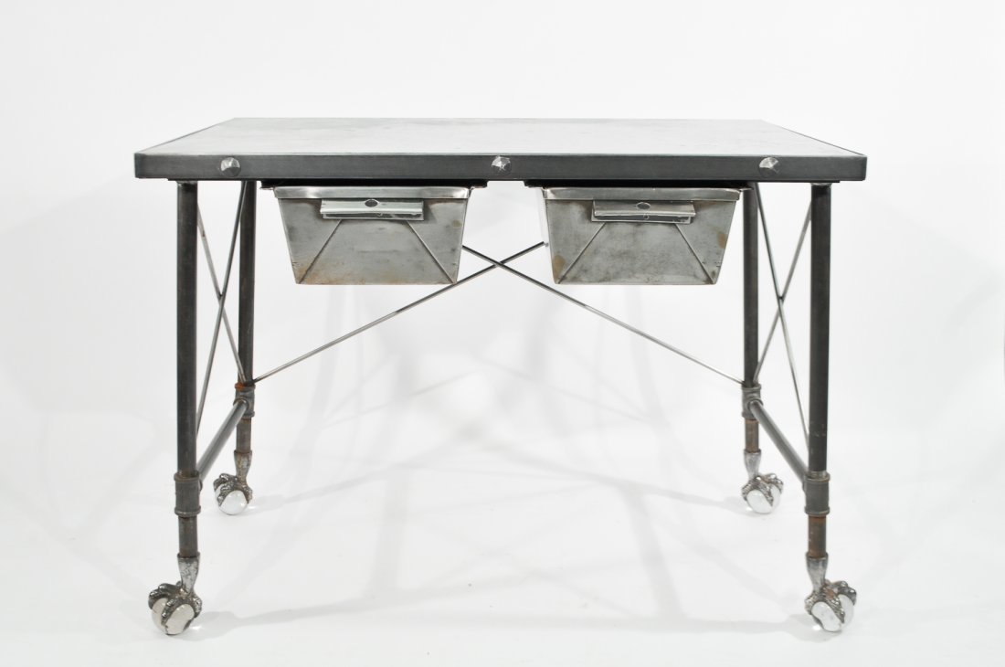 INDUSTRIAL METAL WORK TABLE WITH DRAWERS (1 of 10)