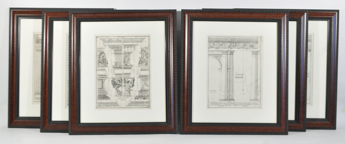 (6) 18TH C. ARCHITECTURAL ENGRAVINGS (1 of 9)