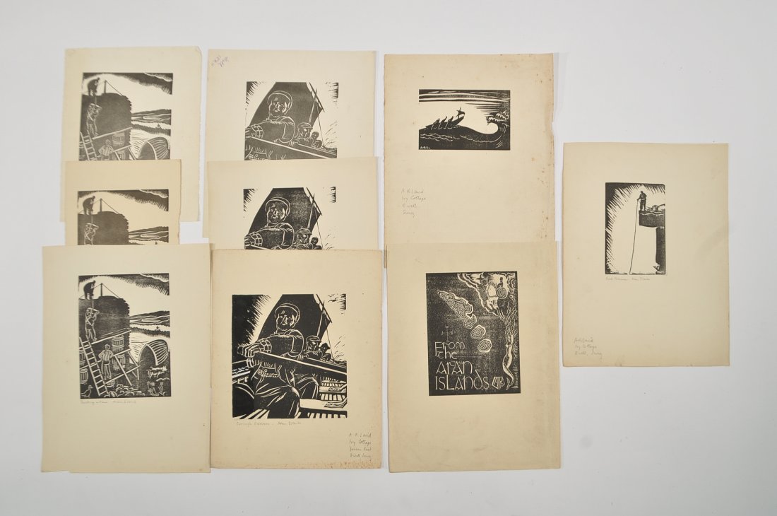 9 WOODBLOCK PRINTS BY A.R. LAIRD (1 of 8)