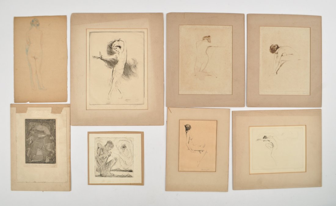 FEMALE NUDES ETCHINGS AND DRAWINGS (1 of 10)