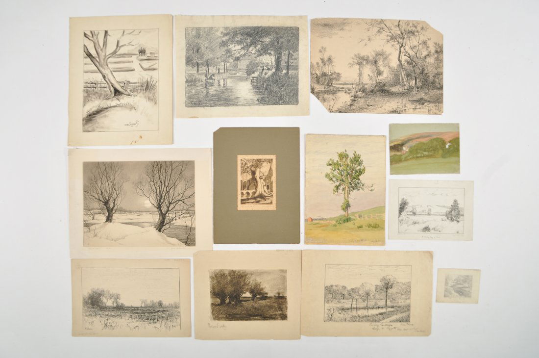 LANDSCAPE INK DRAWINGS AND WATERCOLORS (1 of 10)