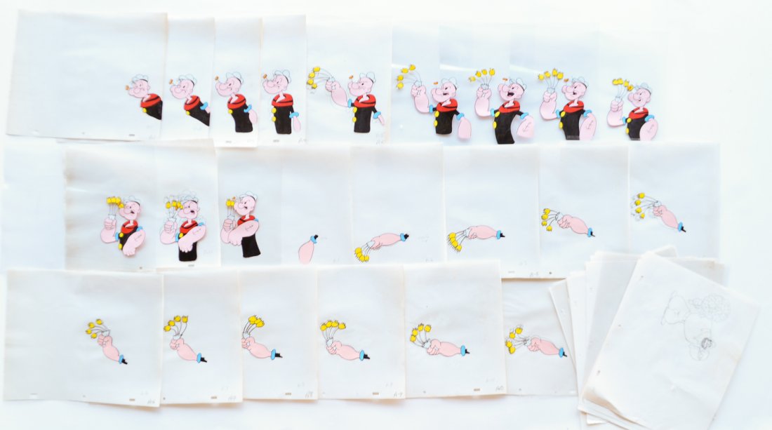 POPEYE ANIMATION PRODUCTION CEL/SKETCH 2 (1 of 8)