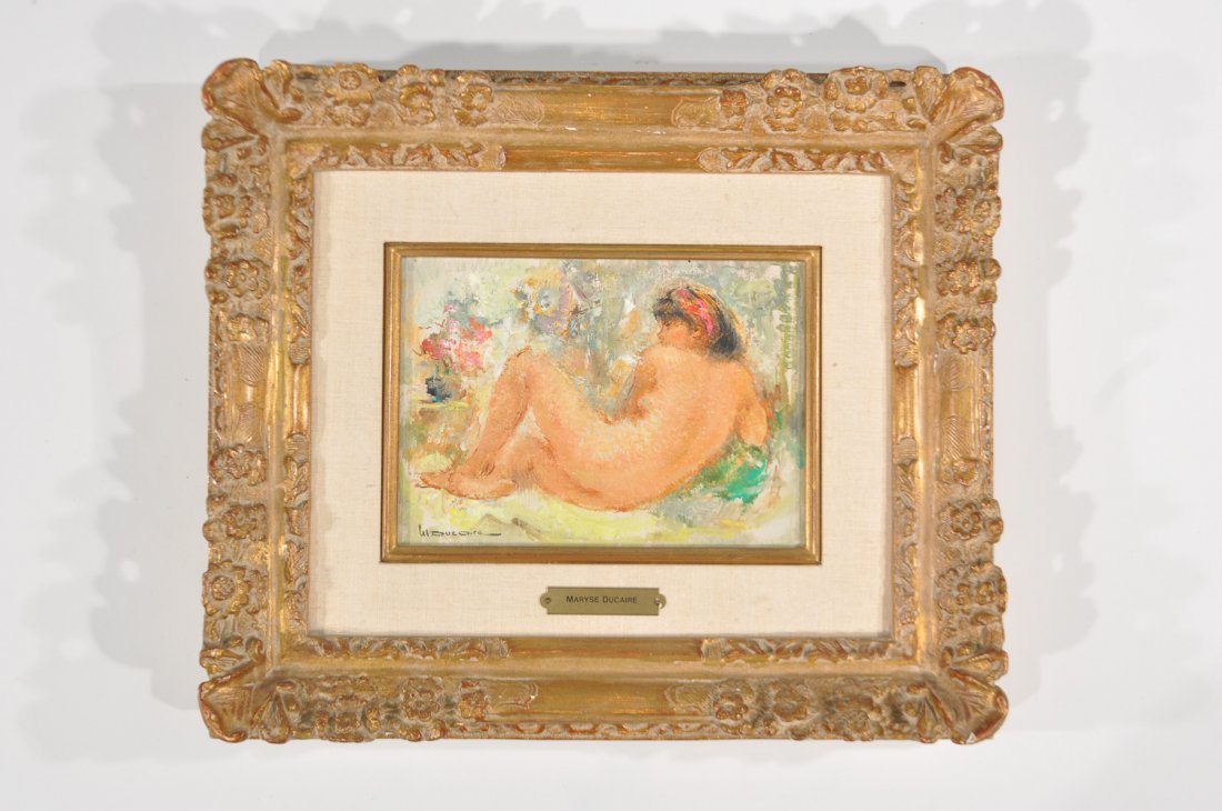 DUCAIRE-ROQUE MARYSE (1911-1992 FRENCH) PAINTING: Oil painting, signed lower leftDimensions: H 13.5" x W 16" frame; H 6" x W 8.25" sightCondition: good