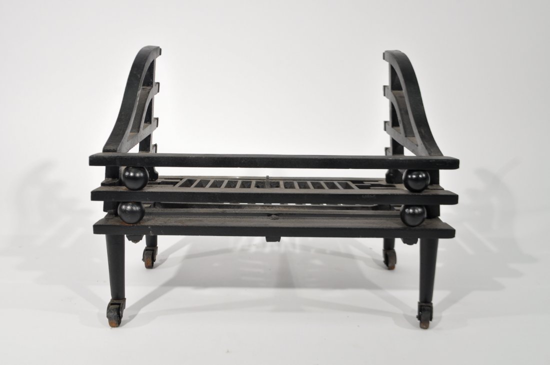 WROUGHT IRON FIRE LOG HOLDER (1 of 8)