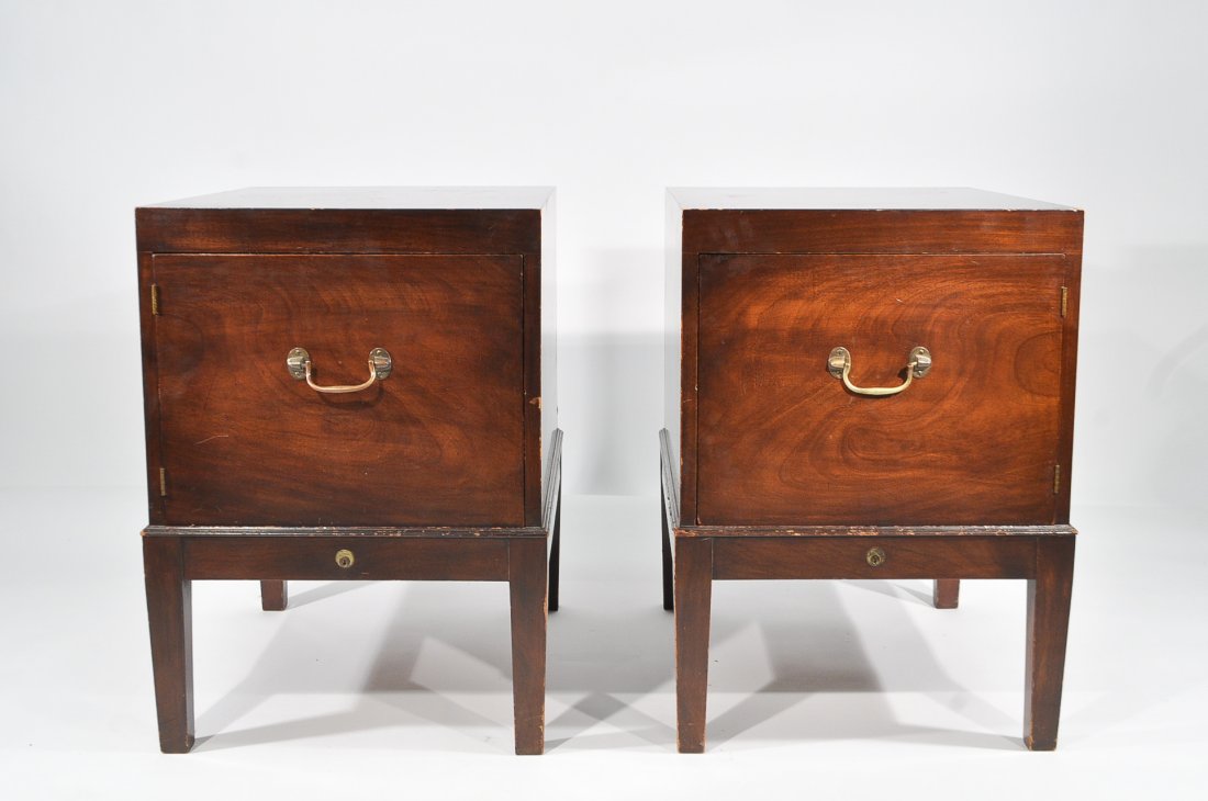 MID-CENTURY WALNUT END TABLE CABINETS (1 of 10)