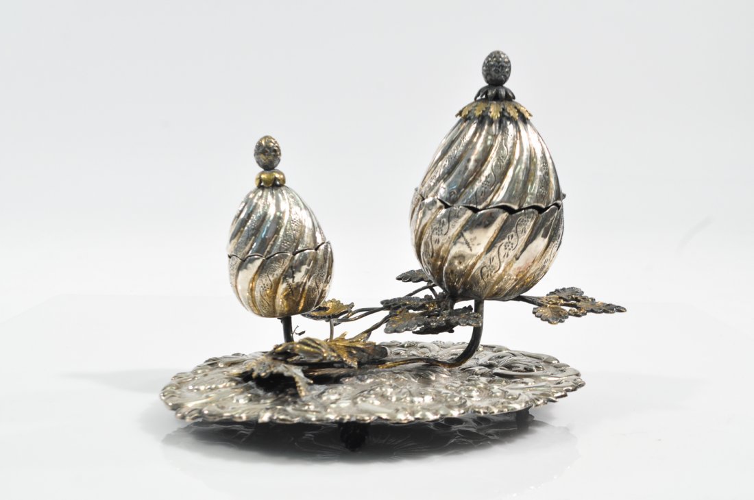 SILVER WITH VERMEIL JUDAICA SPICE BOX (1 of 10)