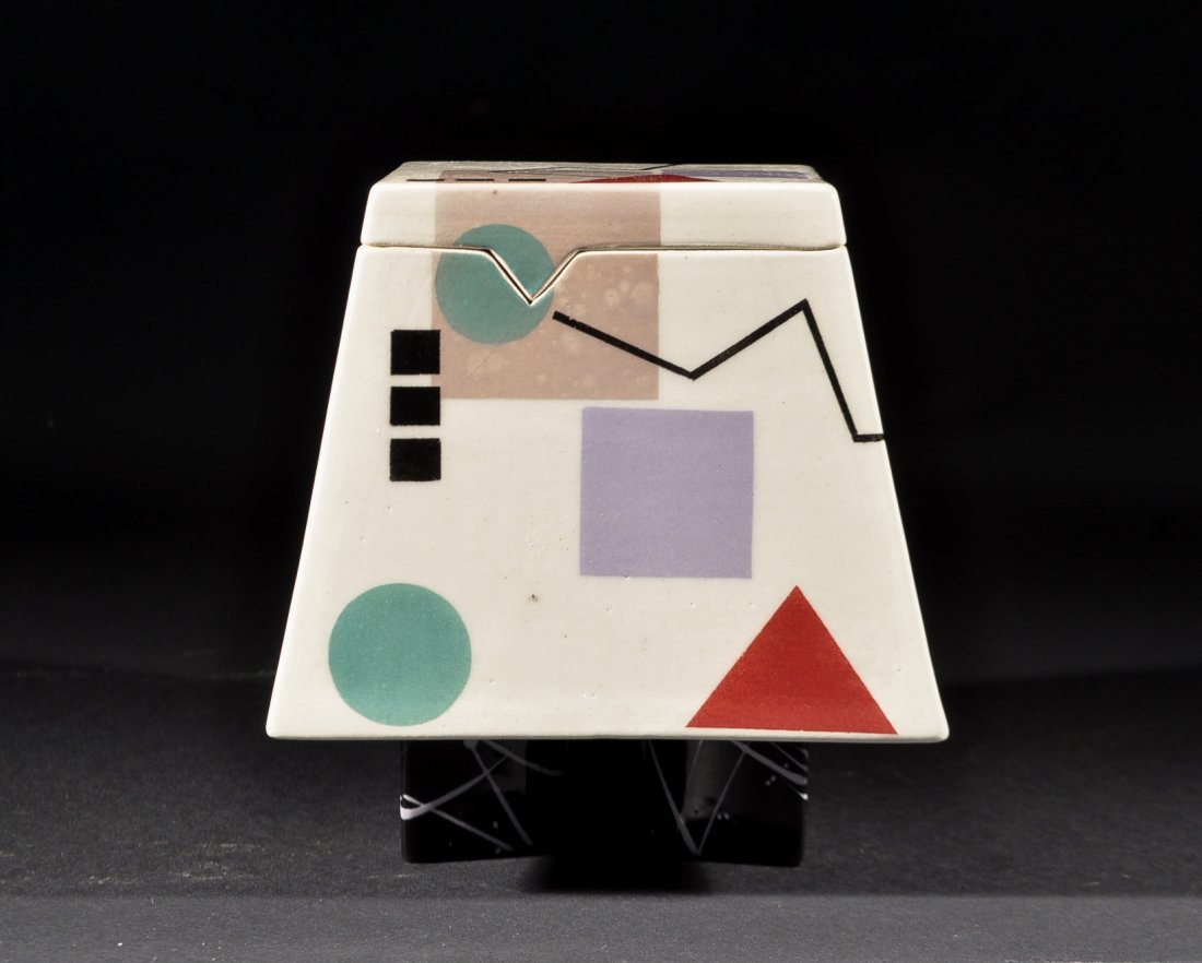 RITA DUVALL POST MODERN CERAMIC LIDDED BOWL (1 of 8)