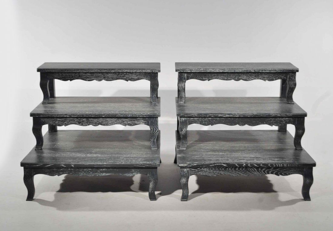 TONY DUQUETTE CERUSED OAK END TABLES (1 of 10)