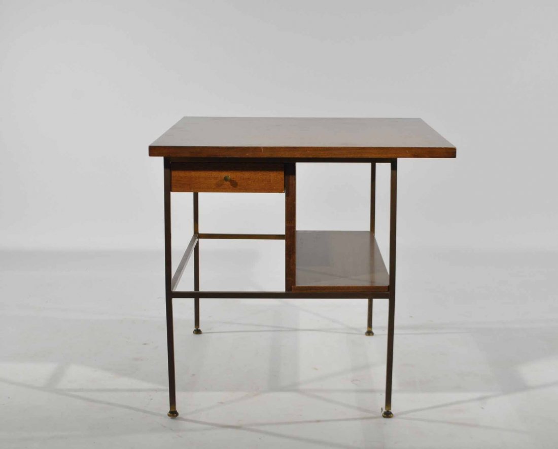 PAUL MCCOBB; CALVIN BRASS SIDE TABLE (1 of 10)