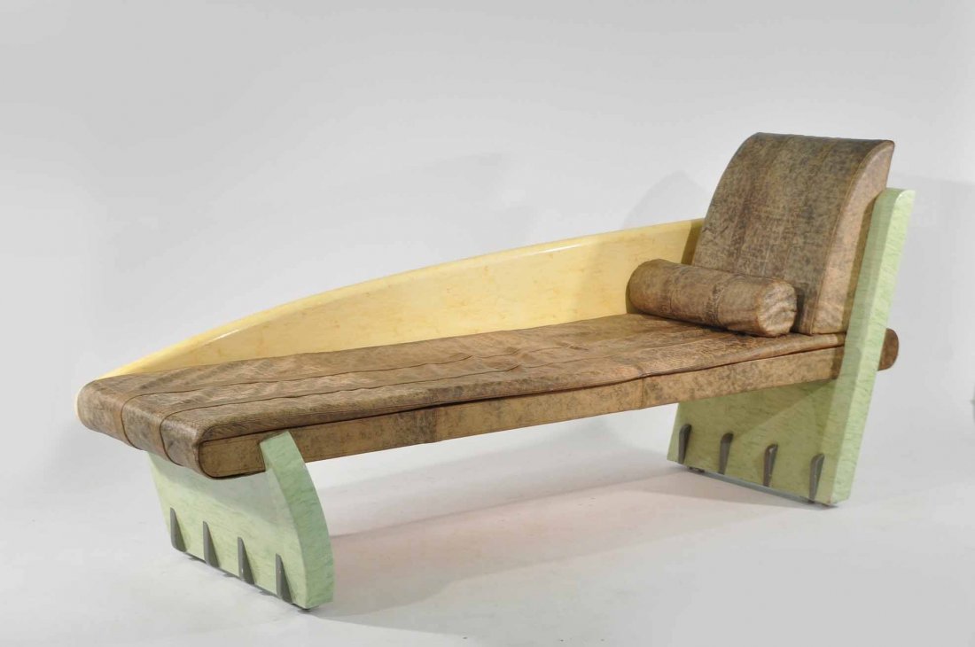 PETER SHIRE STYLE POST-MODERN CHAISE LOUNGE (1 of 10)