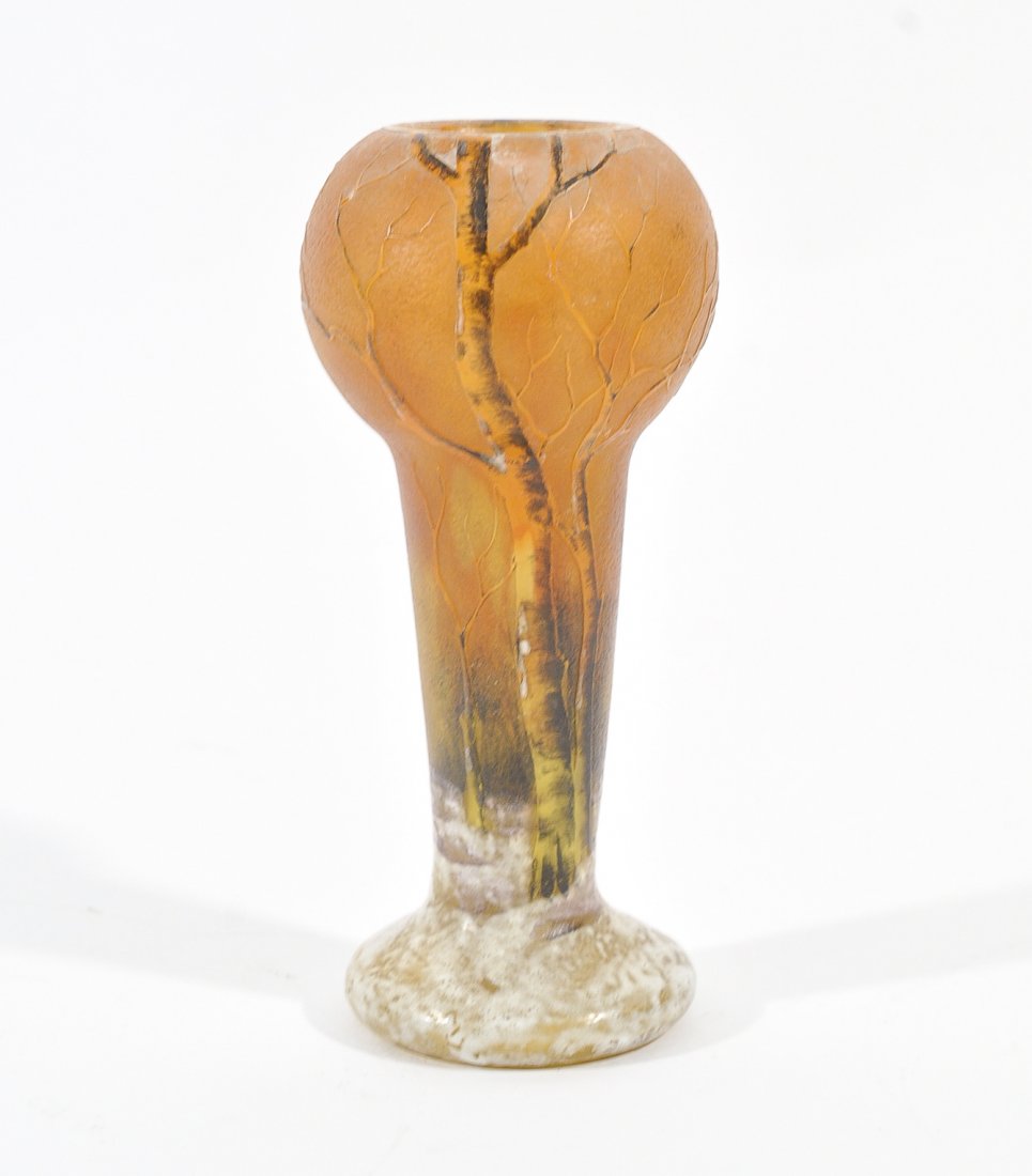 DAUM NANCY CAMEO GLASS MINIATURE VASE (1 of 9)
