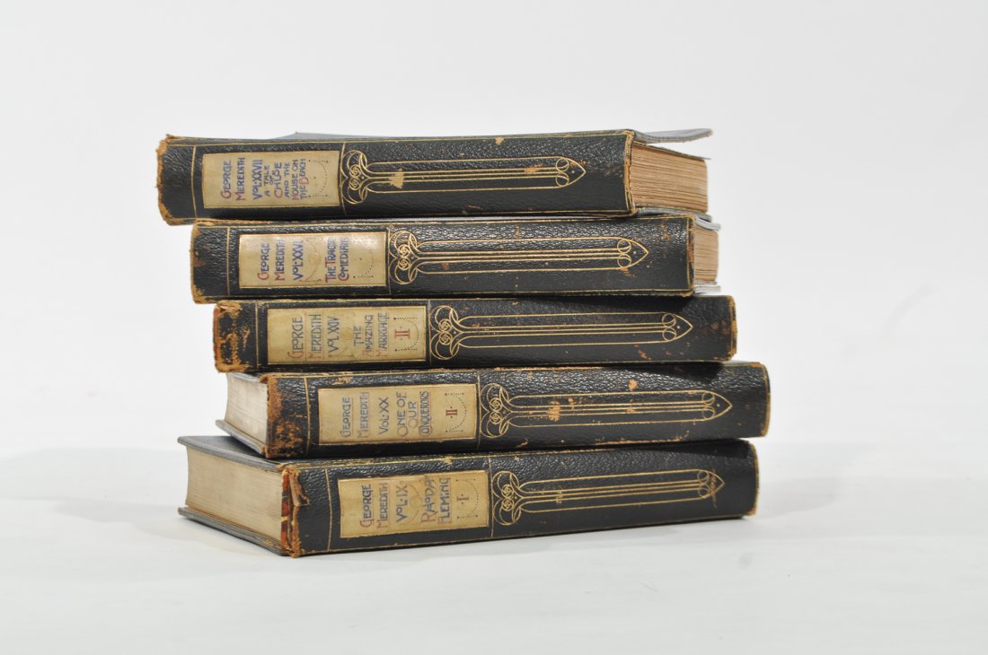 (5) GEORGE MEREDITH; W.K. BIXBY HANDBOUND BOOKS (1 of 8)