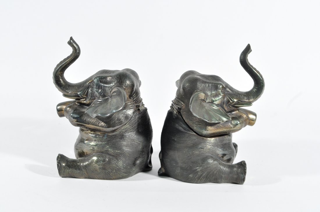 JENNINGS BROTHERS ELEPHANT BOOKENDS (1 of 10)