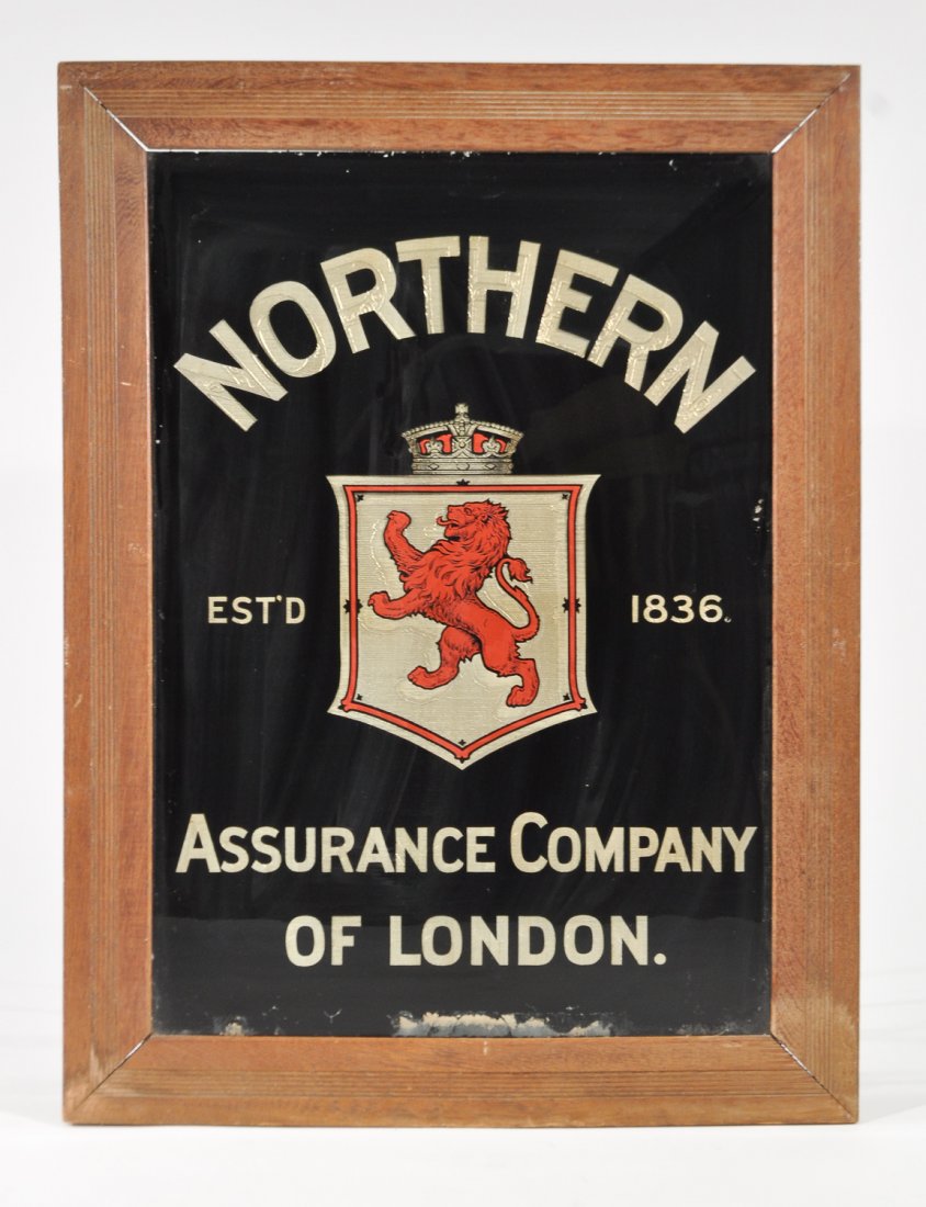 ENGLISH REVERSE PAINTED ADVERTISING SIGN (1 of 9)
