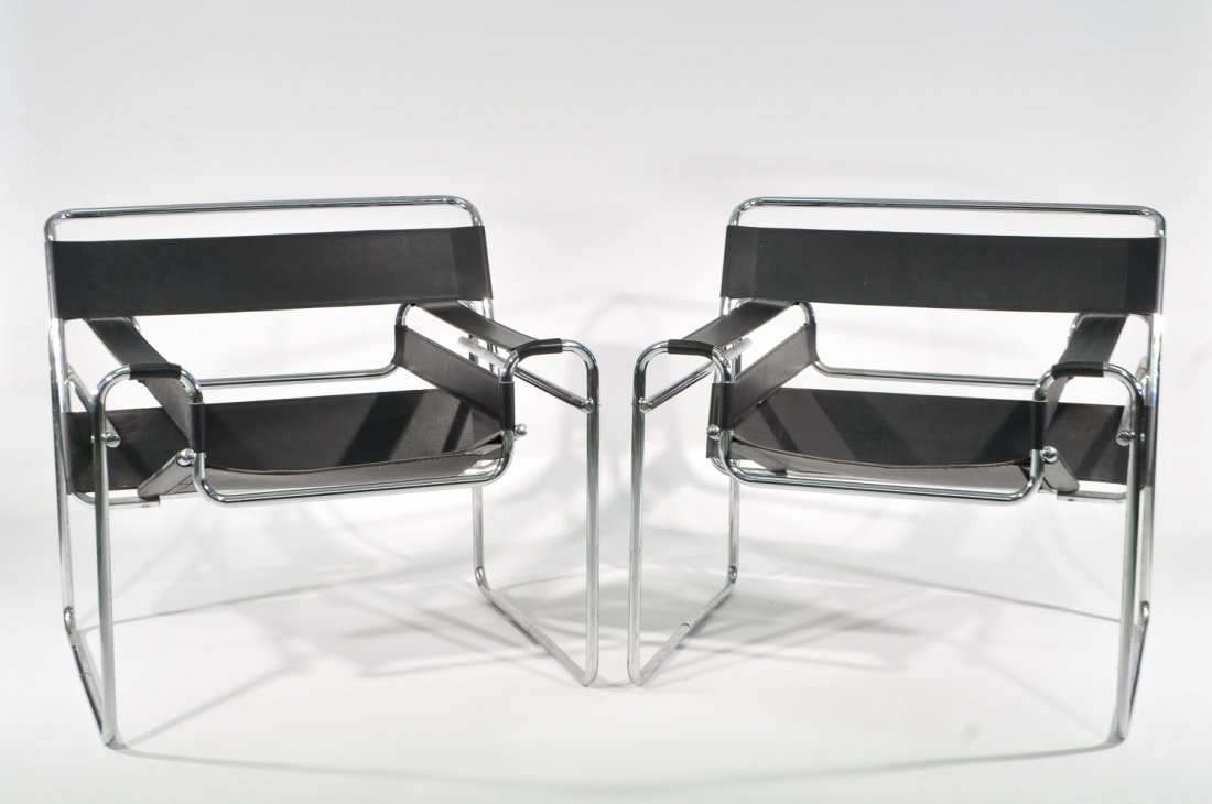 PAIR OF WASSILY STYLE CHAIRS (1 of 10)