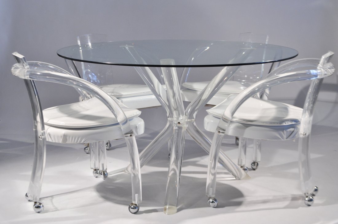 MODERN LUCITE DINING SUITE (1 of 10)