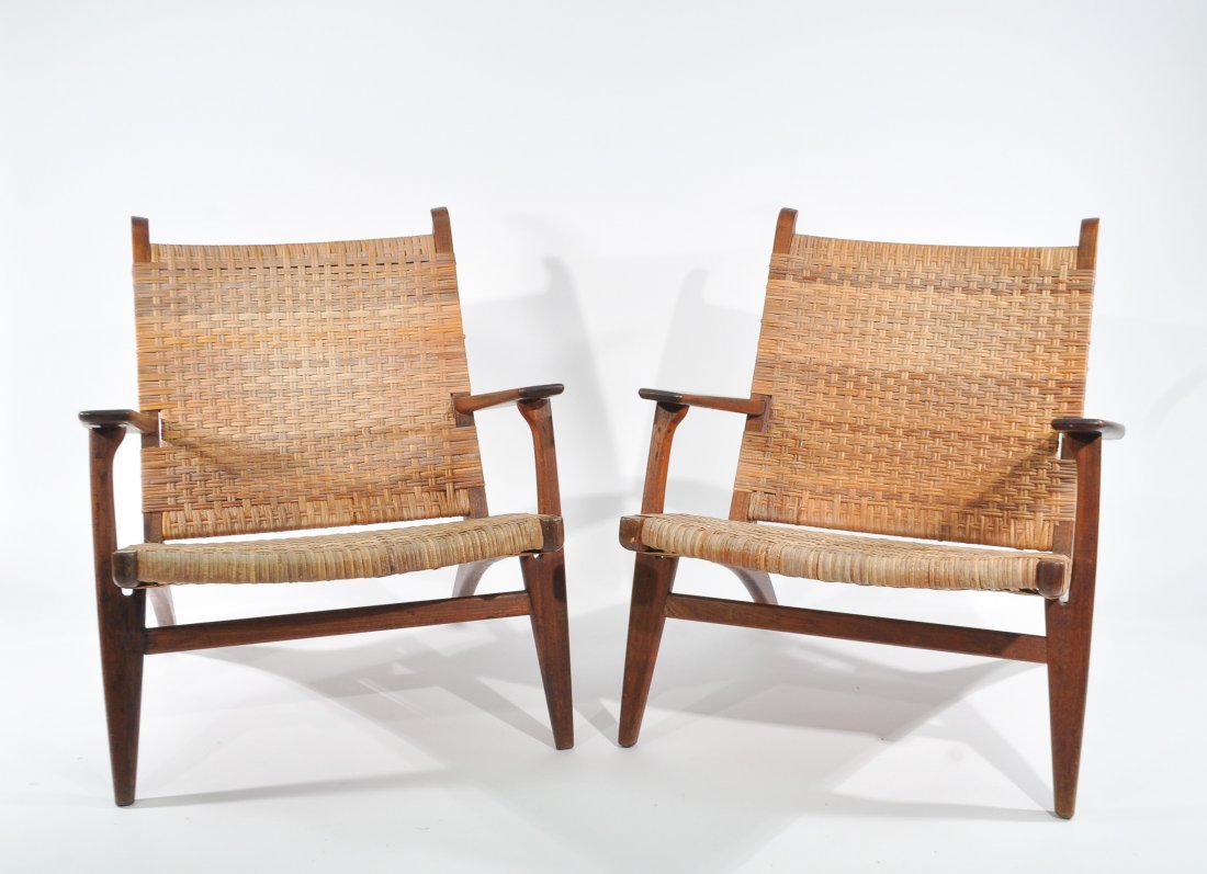 HANS WEGNER; CARL HANSEN LOUNGE CHAIRS (1 of 8)