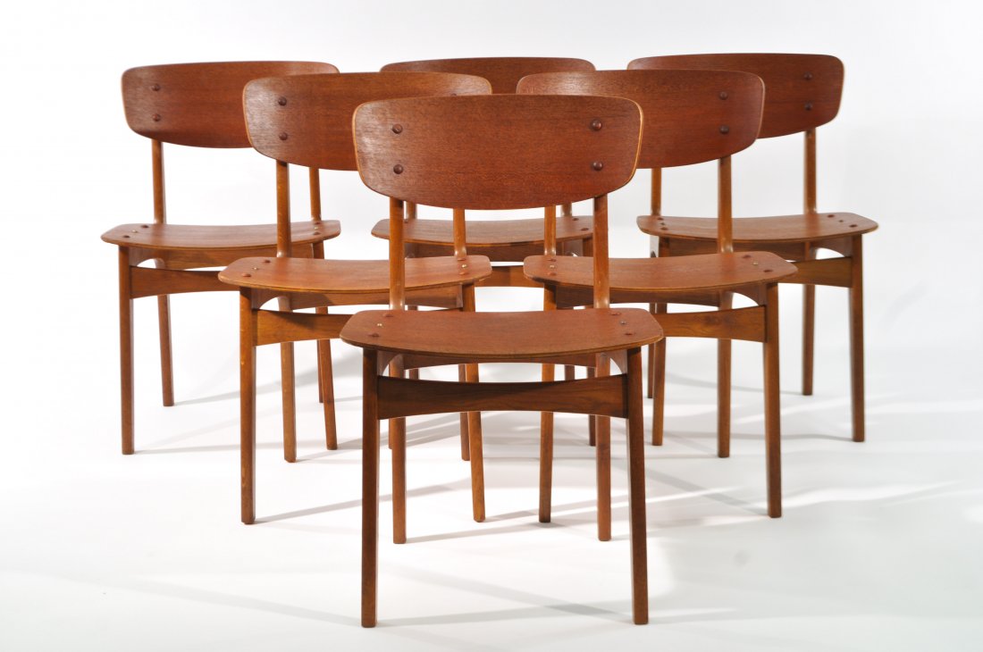 (6) SET OF BORGE MOGENSEN SHELL DINING CHAIRS (1 of 9)