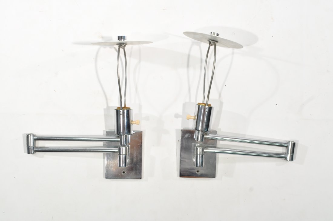 PAIR OF HANSEN SWING ARM SCONCES (1 of 7)