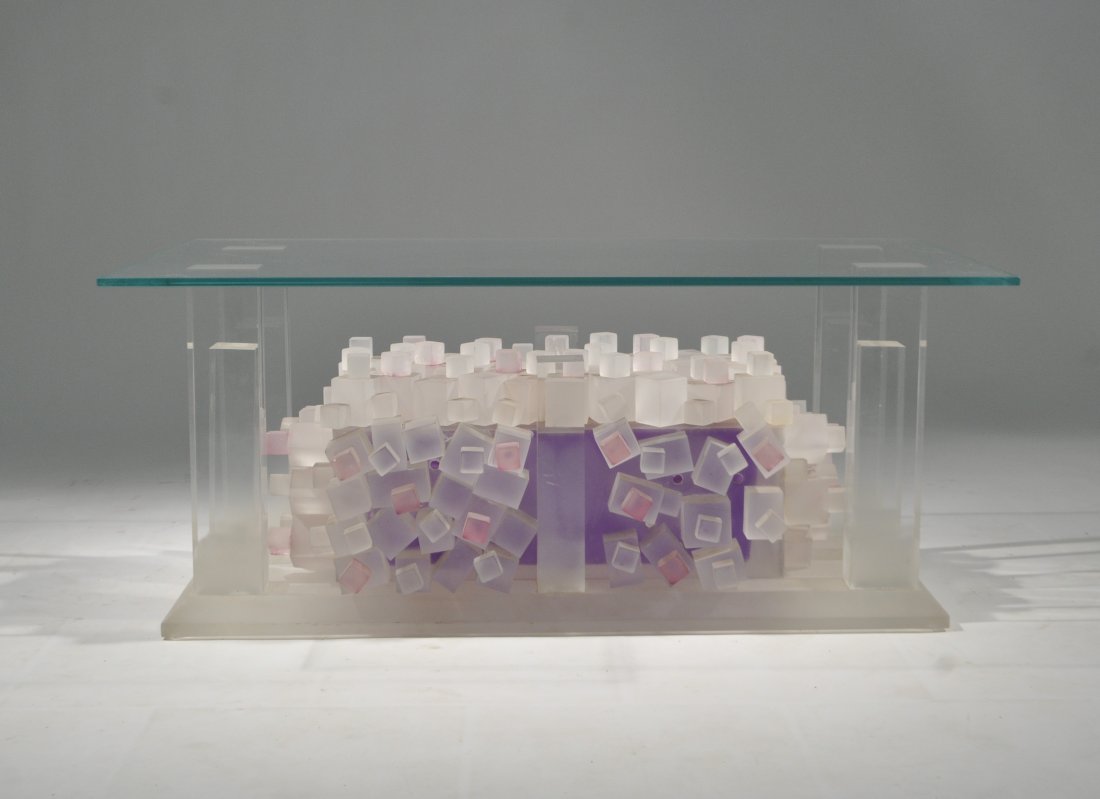 LUCITE ILLUMINATED COFFEE TABLE (1 of 8)