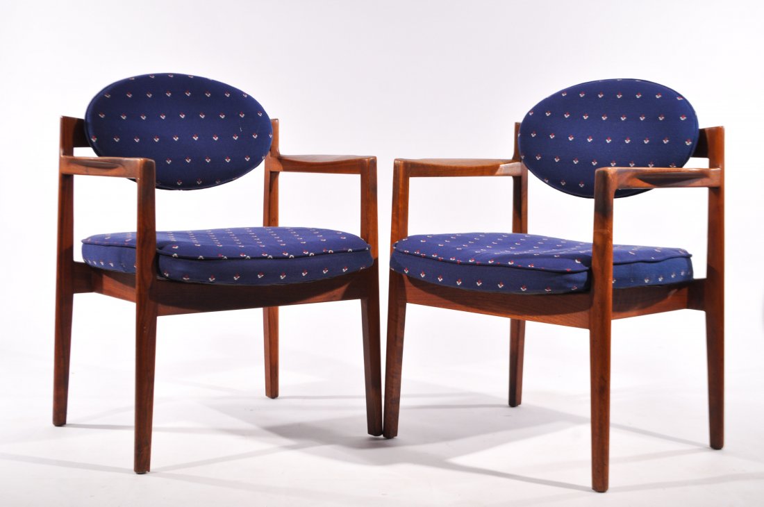 JENS RISOM PAIR OF MID-CENTURY ARM CHAIRS (1 of 9)