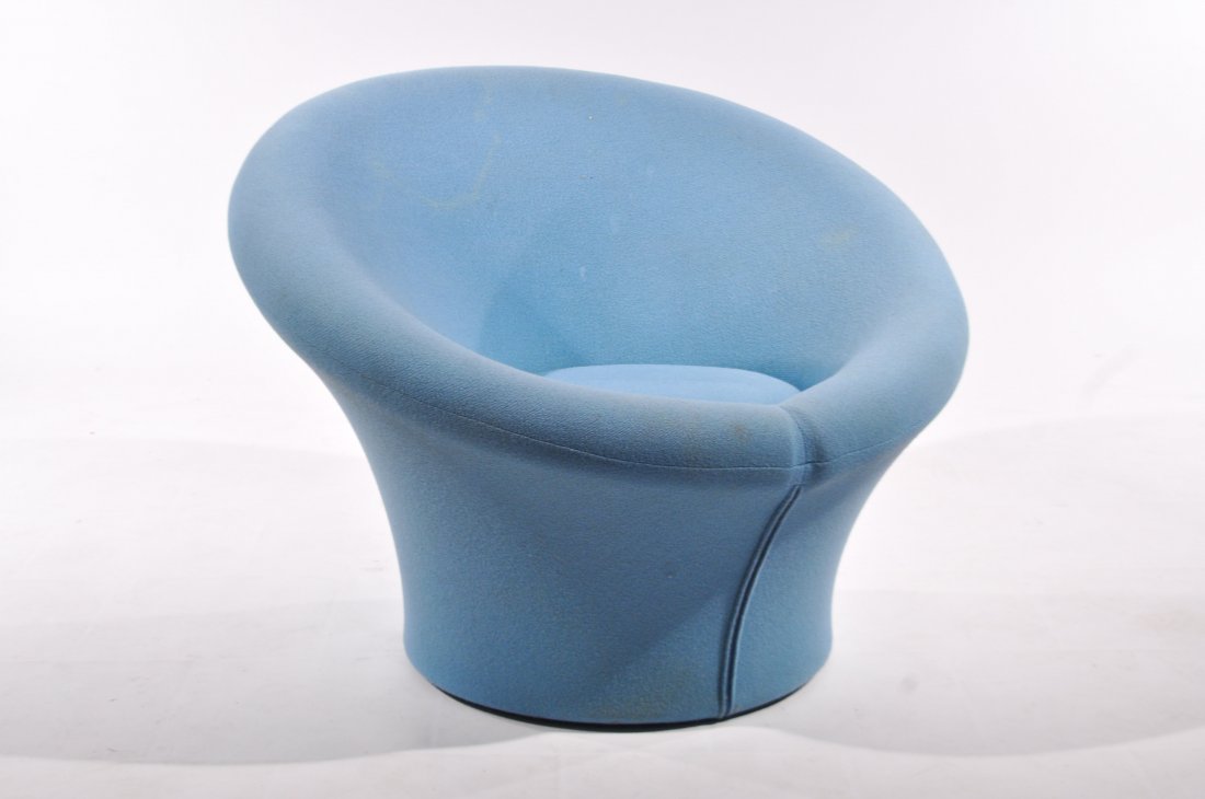PIERRE PAULIN LOUNGE CHAIR: Dimensions: H 27" x W 34.5" x D 34.5"Condition: good, light fading to original upholstery