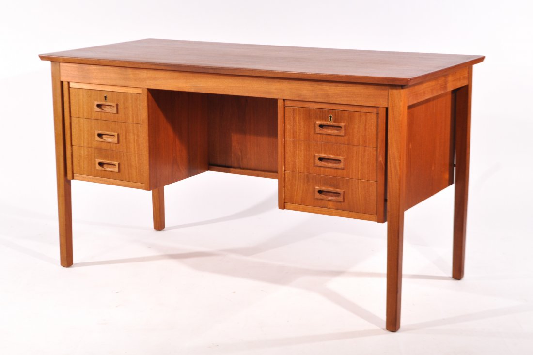 MID-CENTURY DANISH TEAK DESK (1 of 7)
