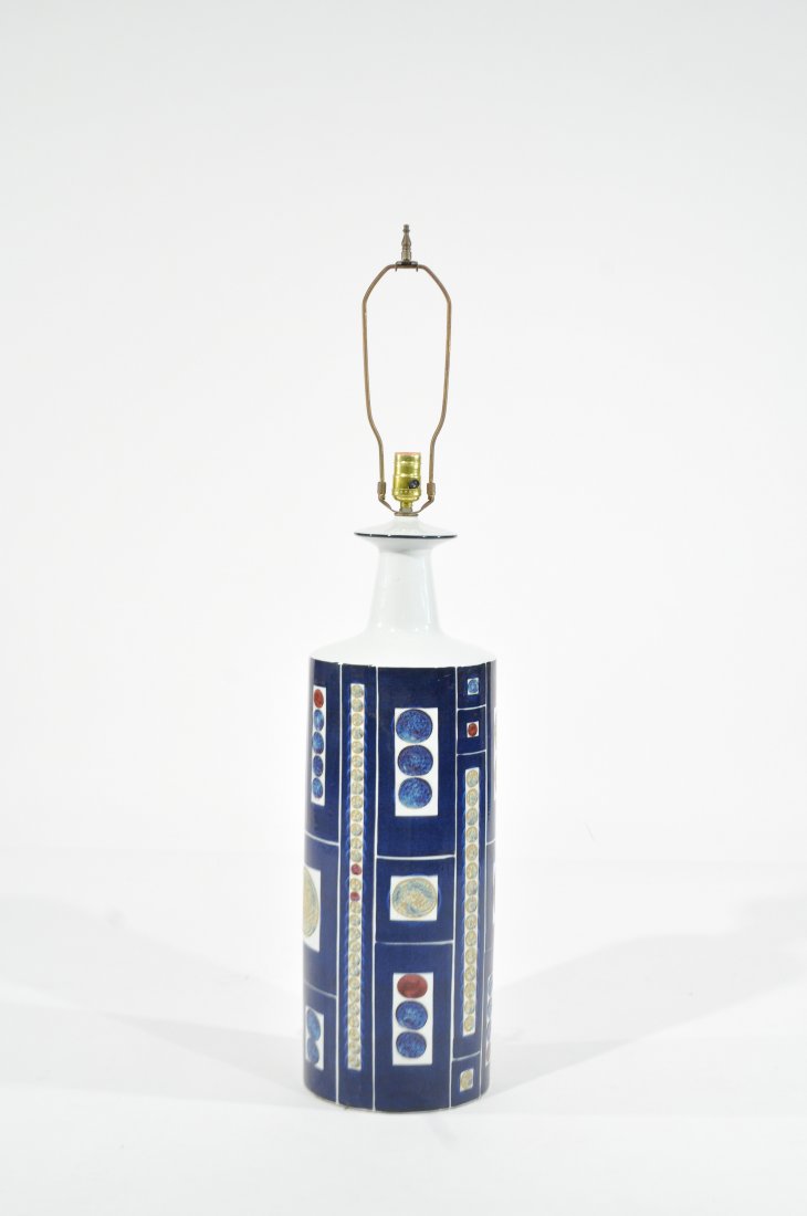 FOG AND MORUP LAMP: Marked to bottomDimensions: H 40.5" x Diameter 8.5"Condition: good, no chips, cracks, or repairs