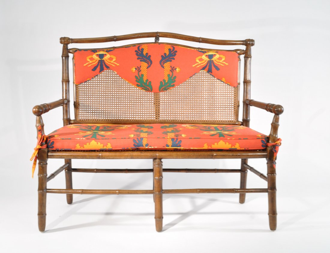 ENGLISH CANE BACK SETTEE (1 of 9)