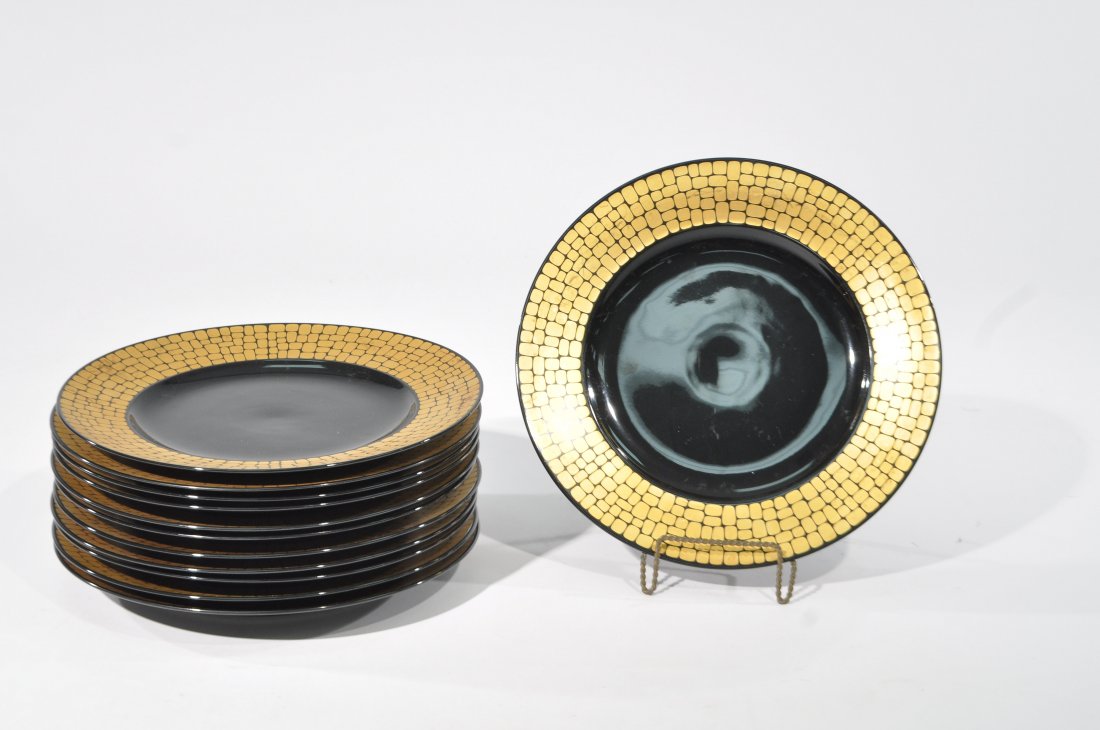 TAPIO WIRKKALA; PORCELAIN ROSENTHAL PLATES (1 of 8)