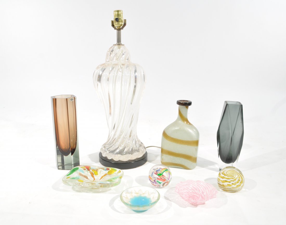 MID-CENTURY GLASS GROUPING INCL. MURANO (1 of 8)