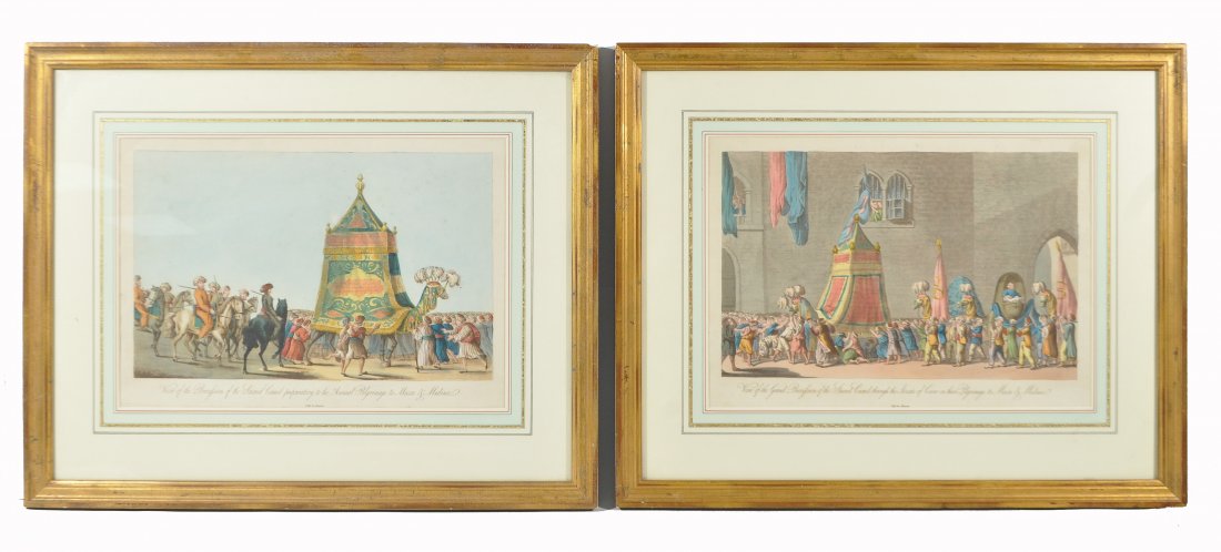 HAND COLORED ORIENTALIST AQUATINT ENGRAVINGS 1822 (1 of 10)