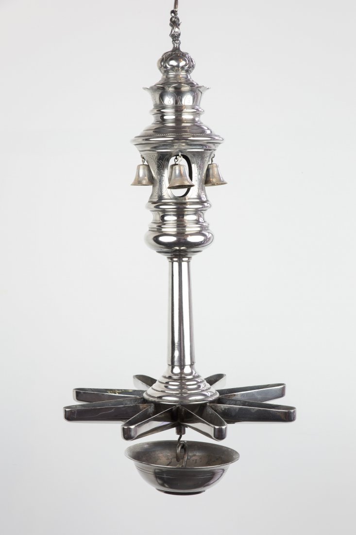 SILVER SHABBAT LAMP (1 of 2)