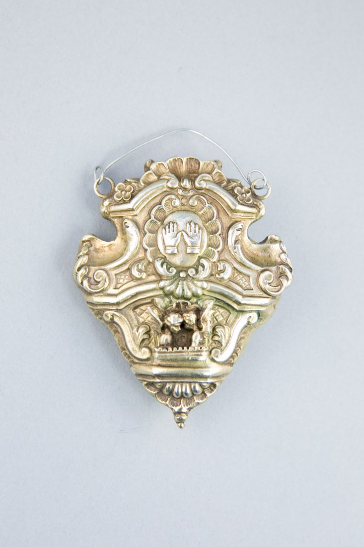 ITALIAN SILVER GILT AMULET (1 of 2)