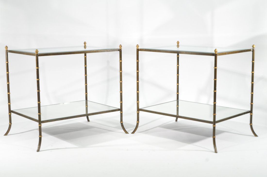 PAIR OF BAGUES STYLE END TABLES (1 of 8)