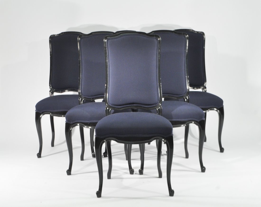 (6) LACQUERED FRENCH STYLE DINING CHAIRS (1 of 10)