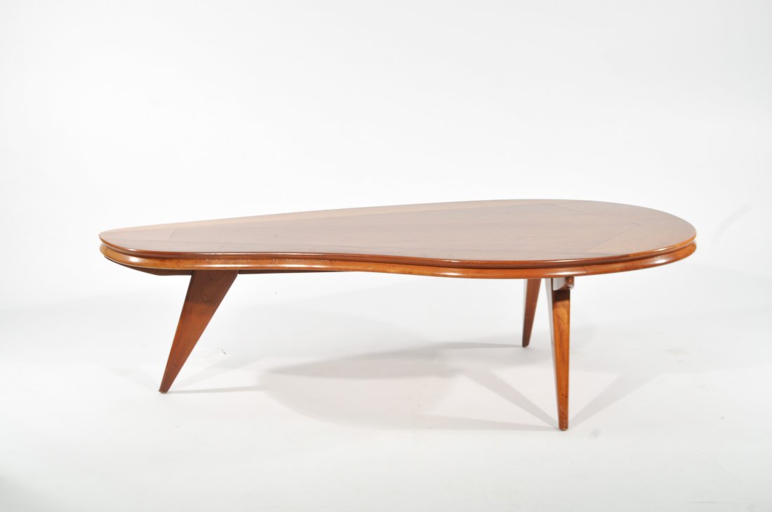 MID-CENTURY SCULPTURAL WOOD COFFEE TABLE (1 of 7)