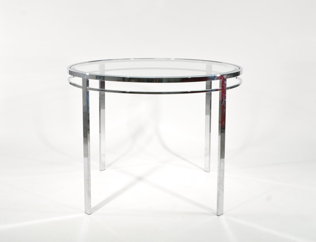 MID-CENTURY CHROME OCCASIONAL TABLE (1 of 5)